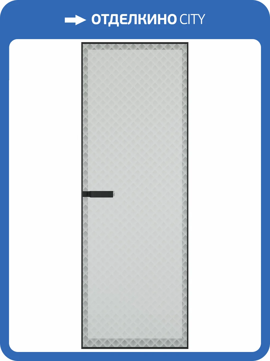 Межкомнатная дверь Profil Doors 1 AGN цвет профиля Черный, стекло безопасное 4 мм град 700x2000 фото 2