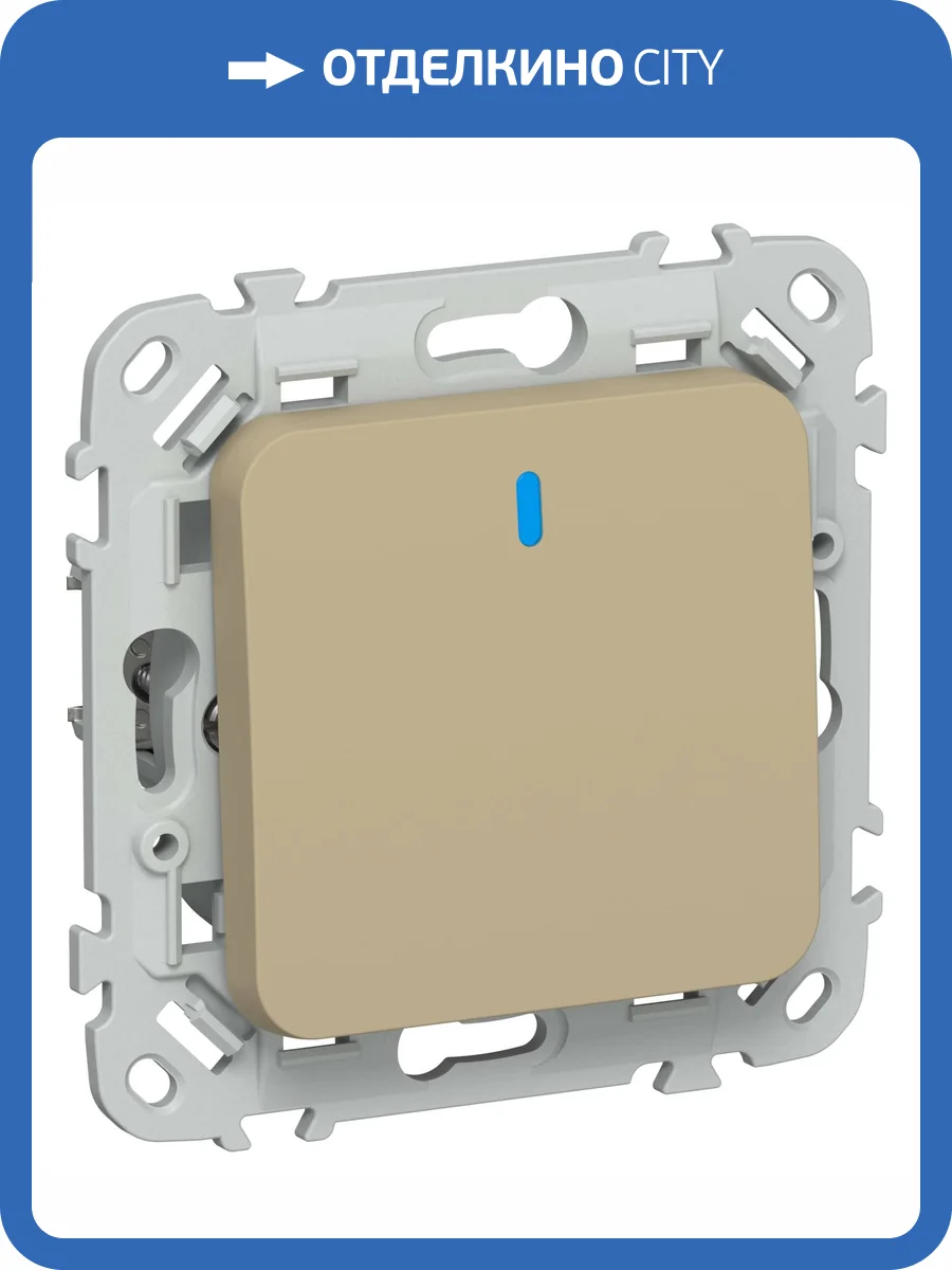 Выключатель 1-клавишный IEK Flite FI-V10-1-10-1-K59 хаки фото 2