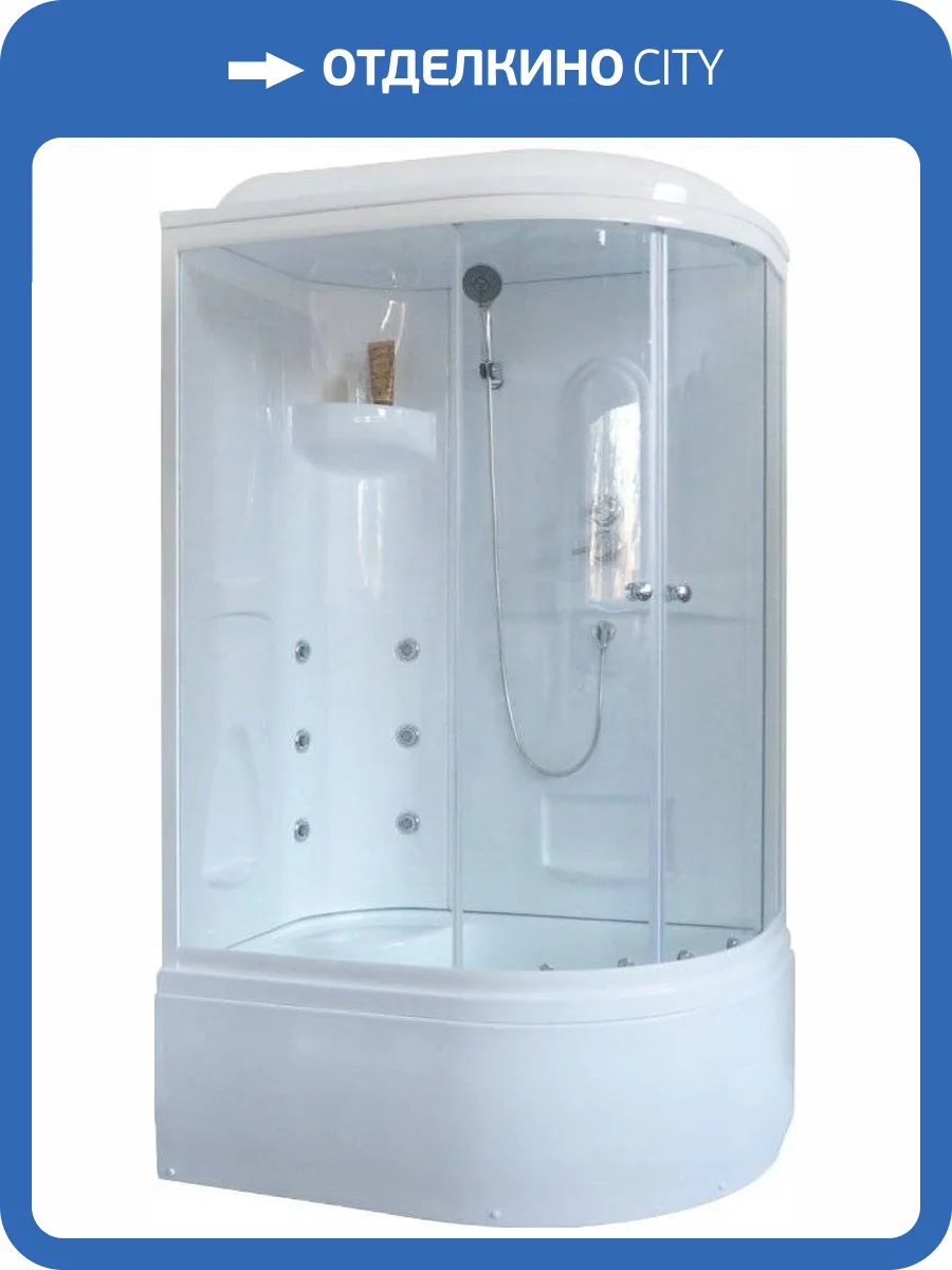 Душевая кабина Royal Bath ВК RB8120BK2-T-L с высоким поддоном, с сиденьем фото 5