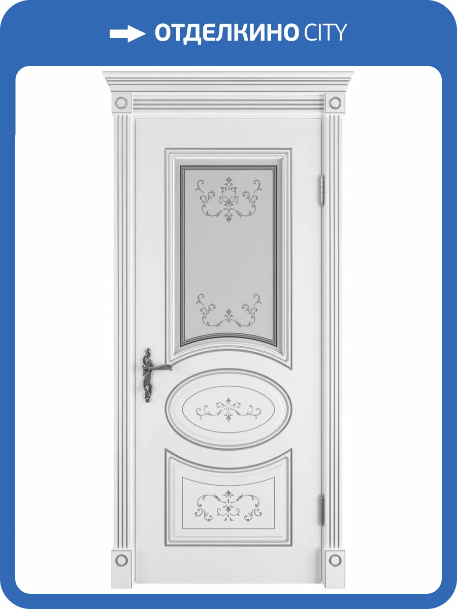 Межкомнатная дверь Владимирская Фабрика Дверей Amalia Polar PS стекло Art Cloud 700x2000 фото 2