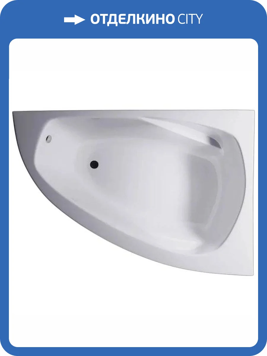 Ванна из искусственного камня Астра-Форм Тиора Solid Surface 01010085 154.5x105 правая, белая матовая фото 2