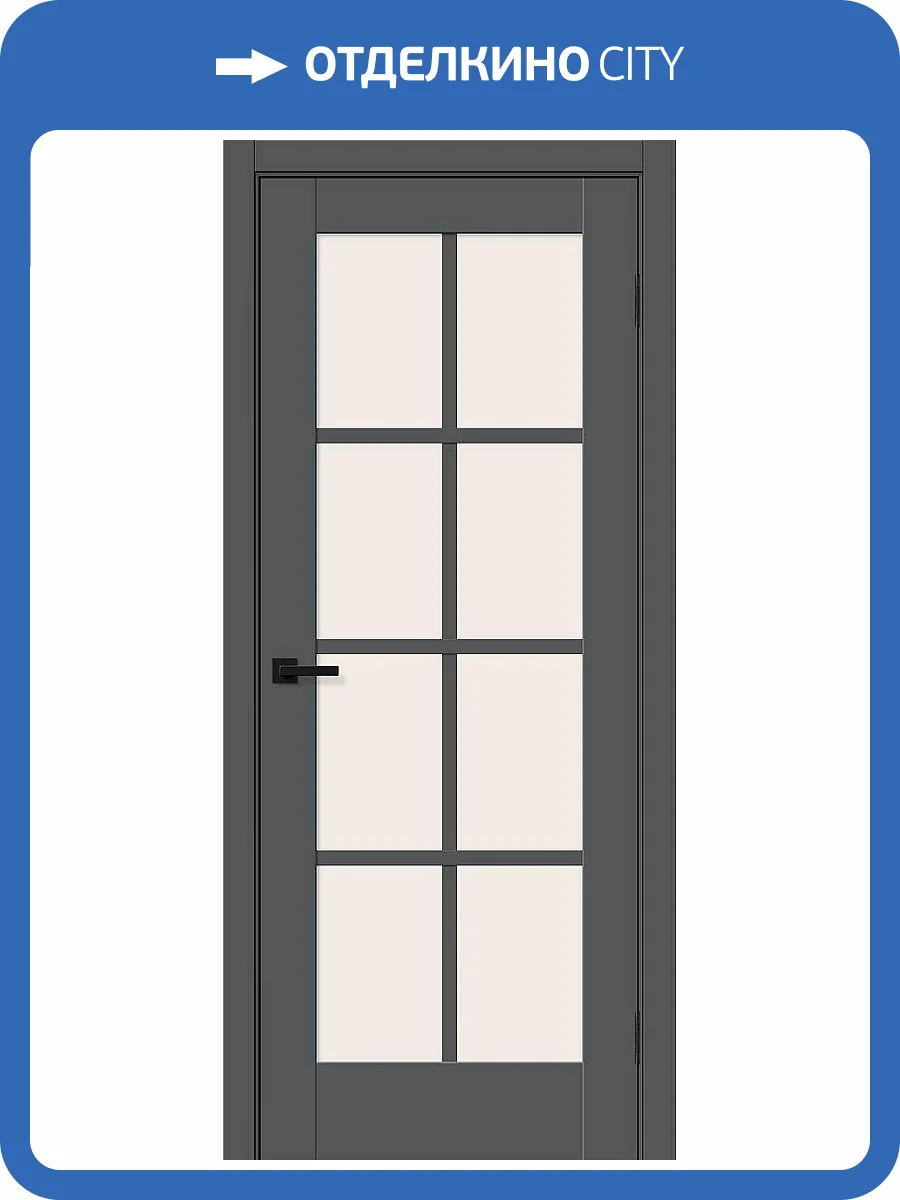 Межкомнатная дверь Bravo Прима-11.1 полотно Stormy Silk, стекло Magic Fog 600x2000 фото 2