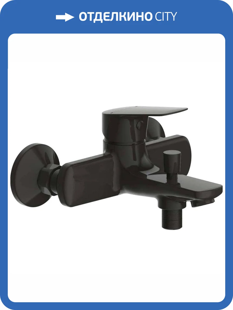 Смеситель для ванны Bravat Rhein F6429564BW-01-ENG черный матовый фото 3