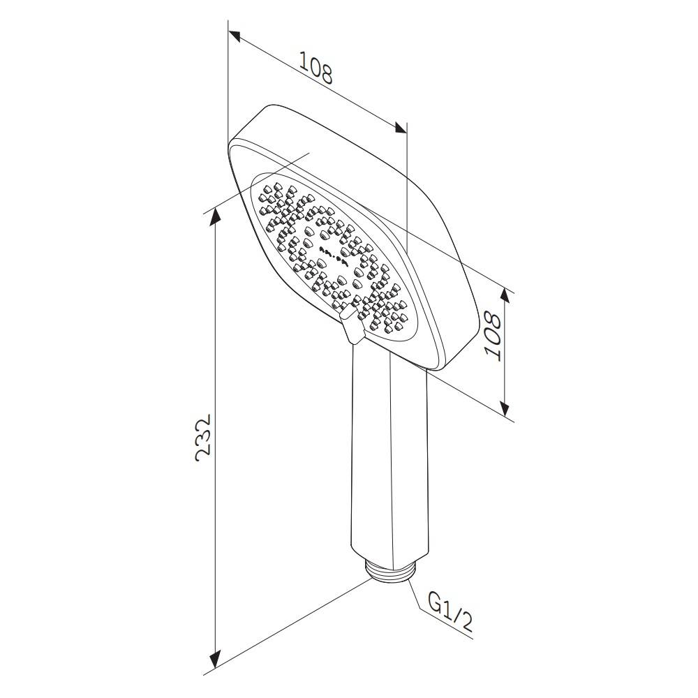 Лейка для душа Am.Pm Above W F029W022 черный фото 9