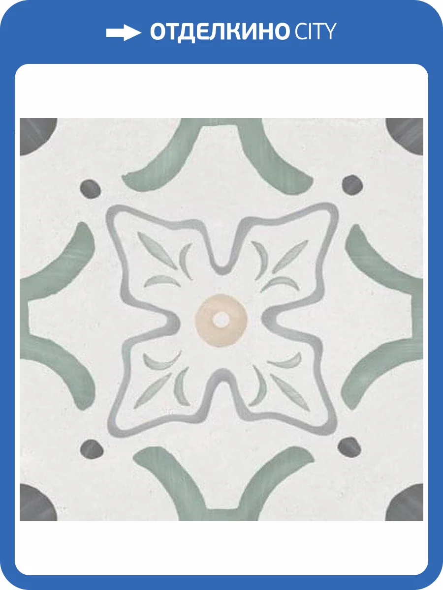 Керамогранит Harmony Sirocco Green Flower 9 mm R10 22.3x22.3 фото 12