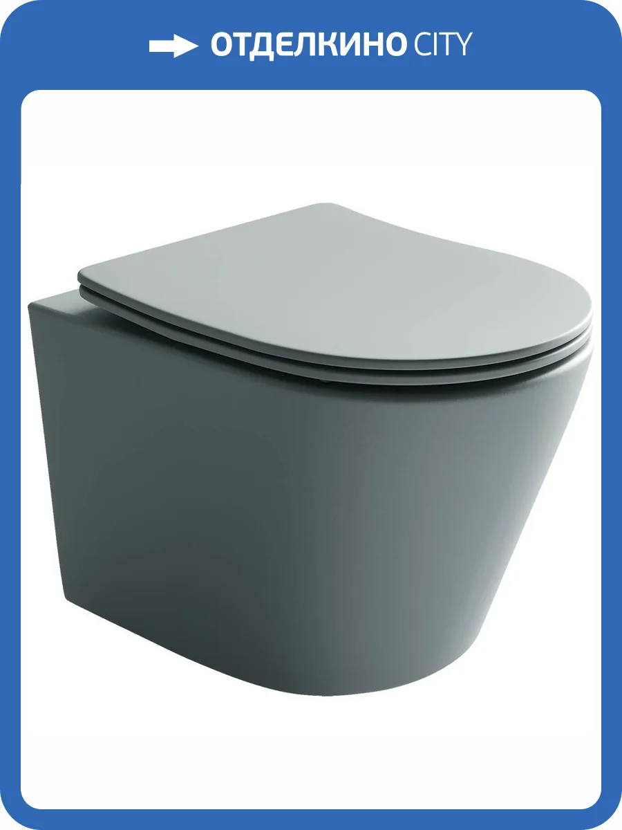 Унитаз подвесной Ceramica Nova Balearica CN6000MH антрацит матовый фото 9