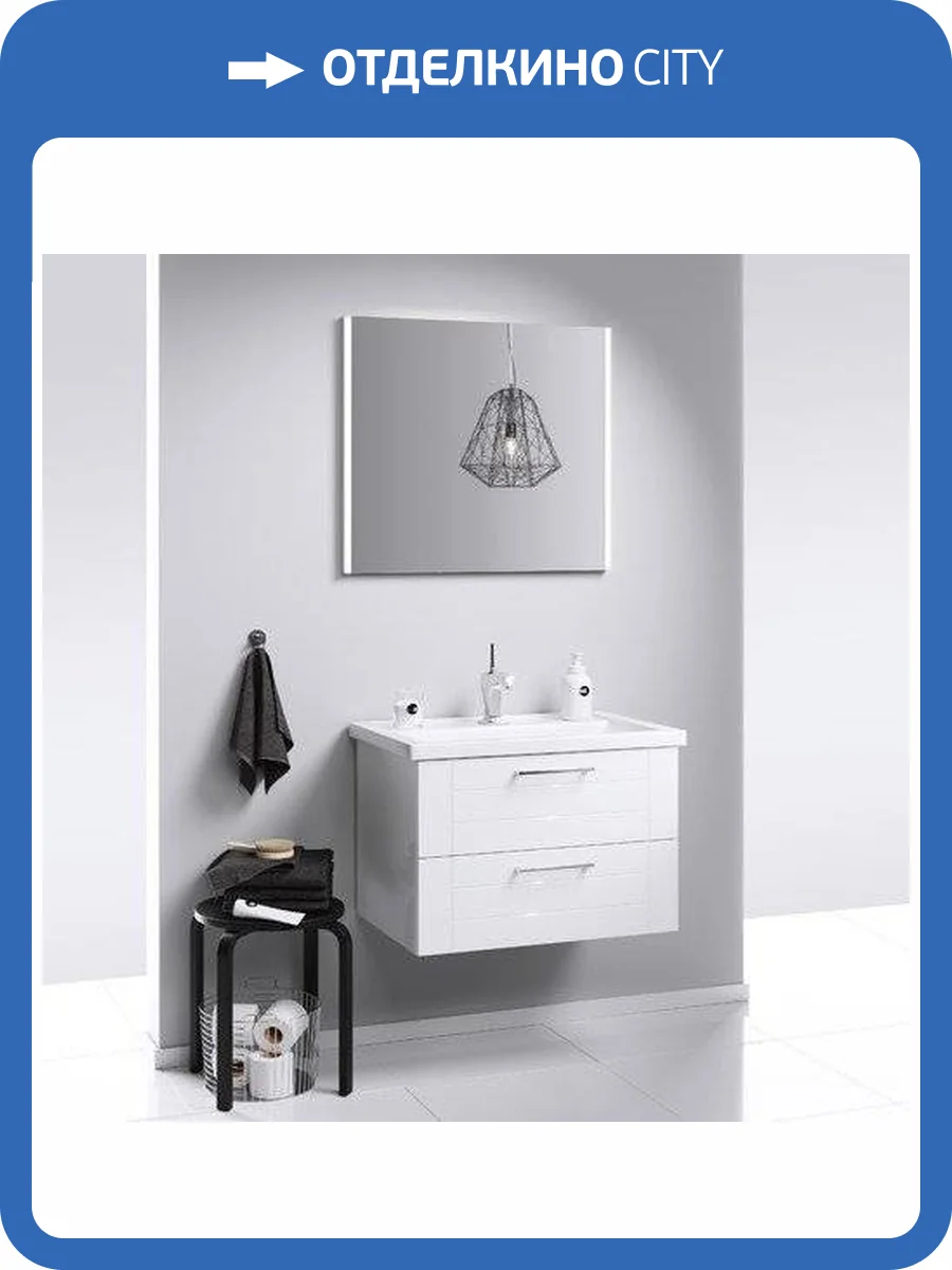 Тумба с раковиной Aqwella Manchester 80 подвесная фото 6