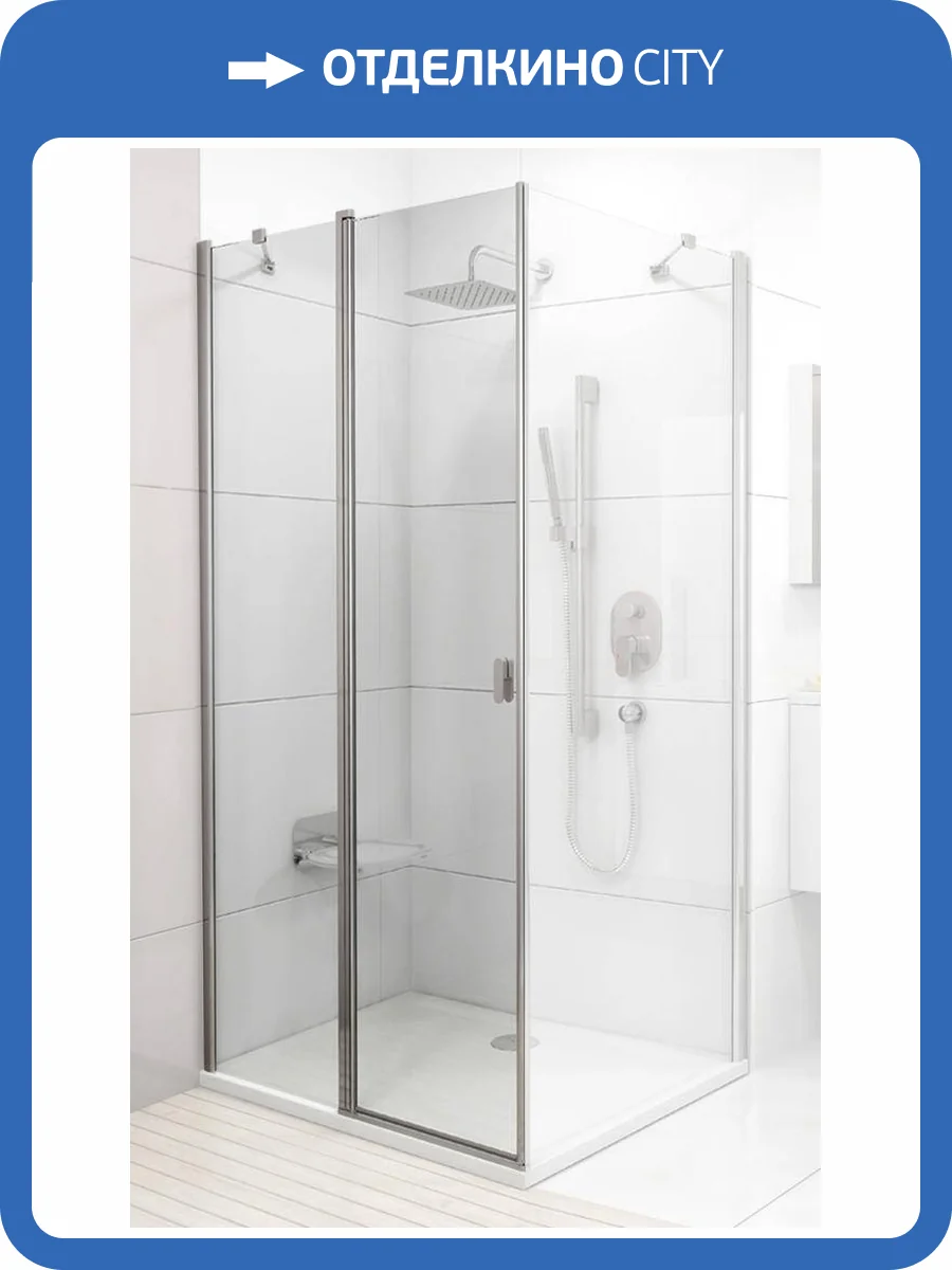 Дверь для душевого уголка Ravak CRV2-90 Transparent, профиль блестящий фото 4