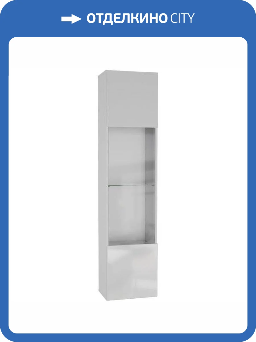 Шкаф навесной НК-Мебель Point ТИП-42 Белый/Белый глянец 71774455 фото 2