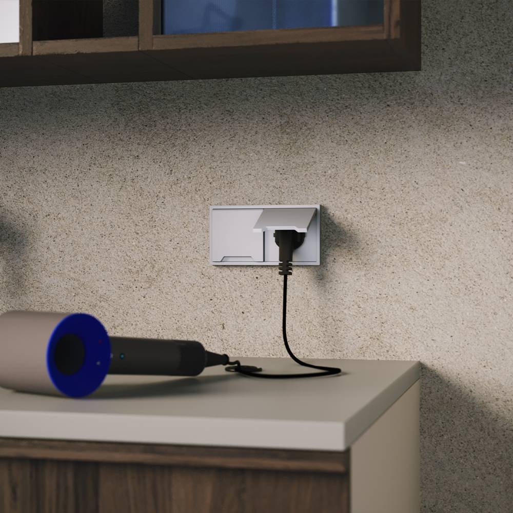 Лицевая панель для розетки с заземлением, шторками и крышкой Voltum S70 VLS000816 серый фото 5