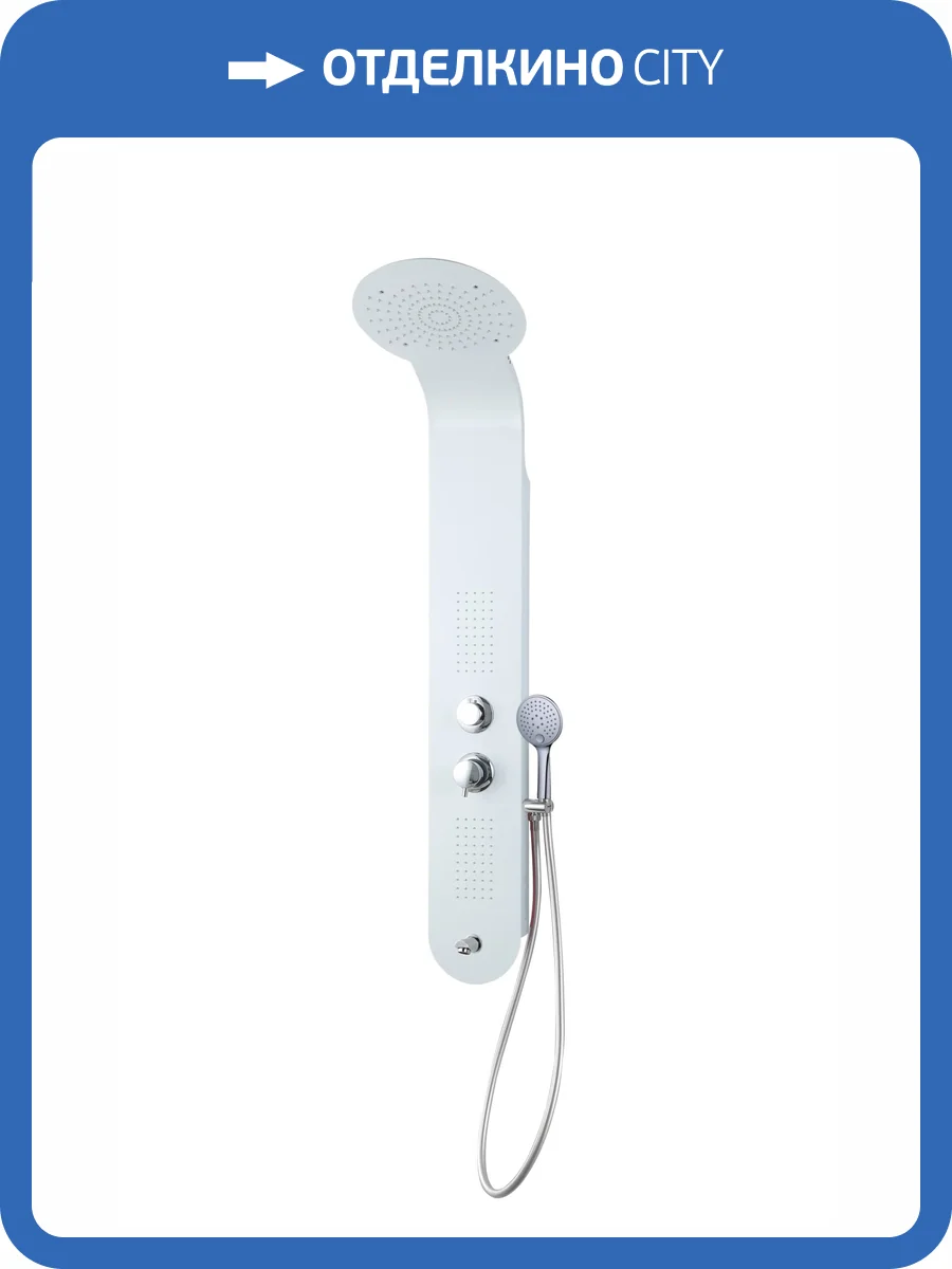 Душевая панель Taliente TA-G-A03Wcr+s белая фото 4