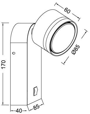 Настенный светильник IEK 4035 LT-UBB0-4035-GX53-1-K02 фото 4
