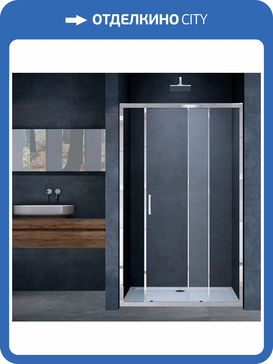 Душевая дверь в нишу Vincea Alpha VDS-3AL110CL 110 см, стекло прозрачное, хром фото 8