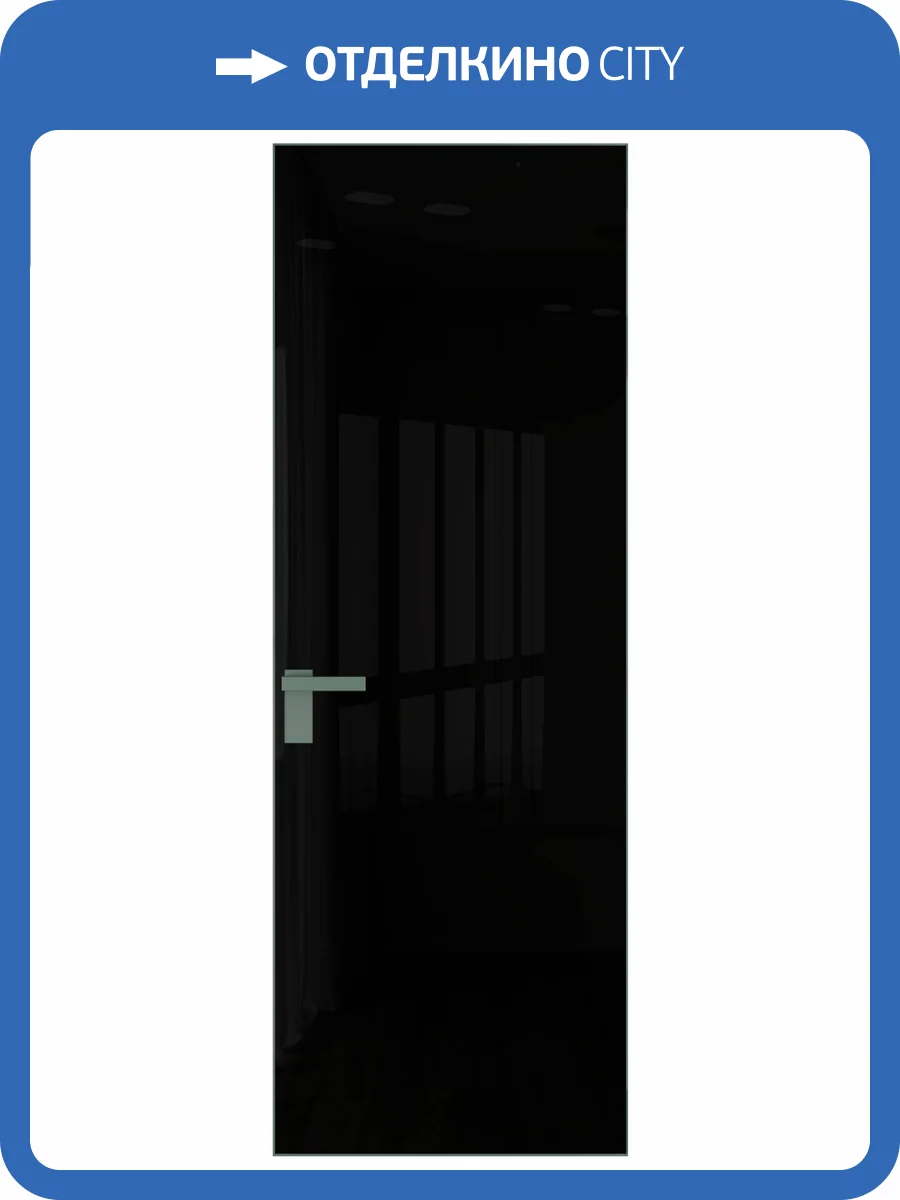 Межкомнатная дверь Profil Doors 1 AGK цвет профиля Зеленый воск, стекло безопасное 4 мм lacobel черный лак 600x2000 фото 2