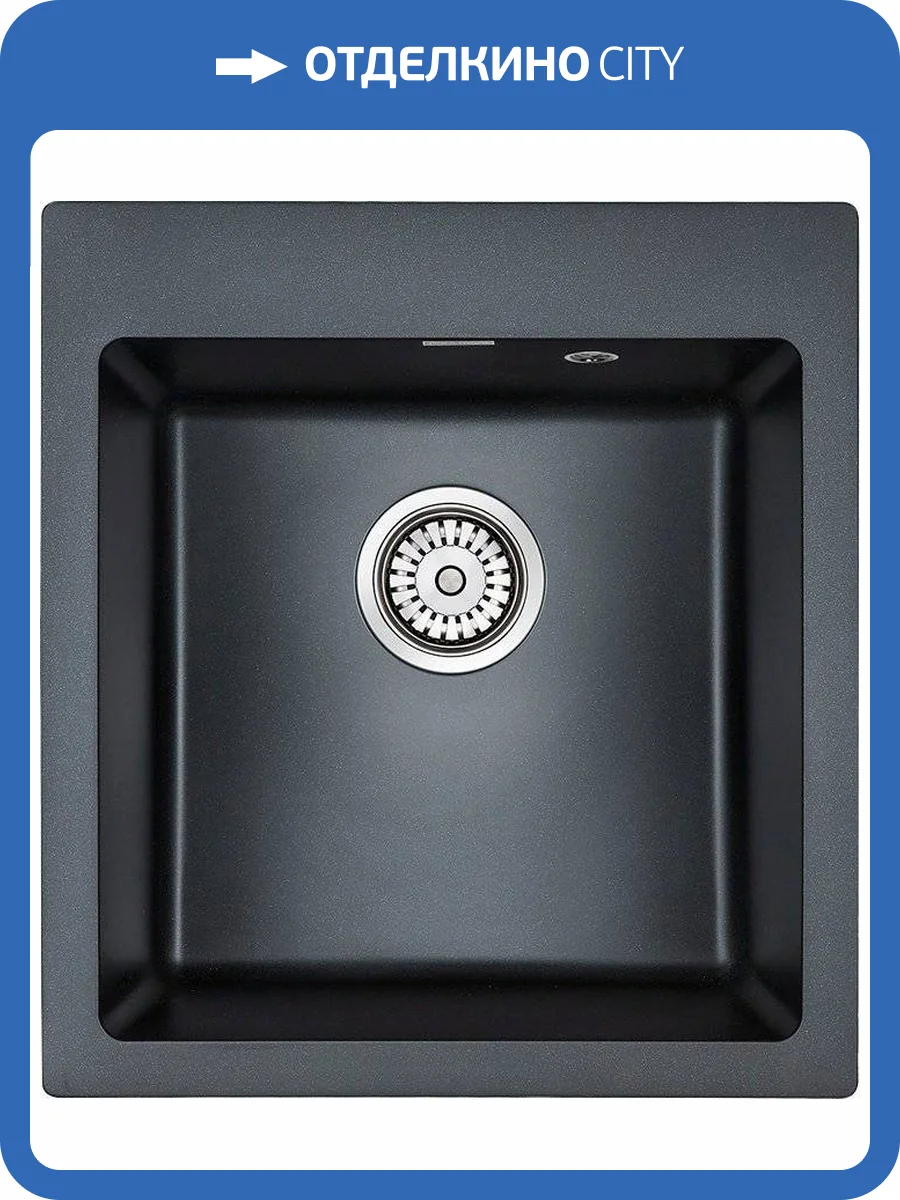 Мойка кухонная Paulmark Zemar PM104651-BLM черный металлик фото 5