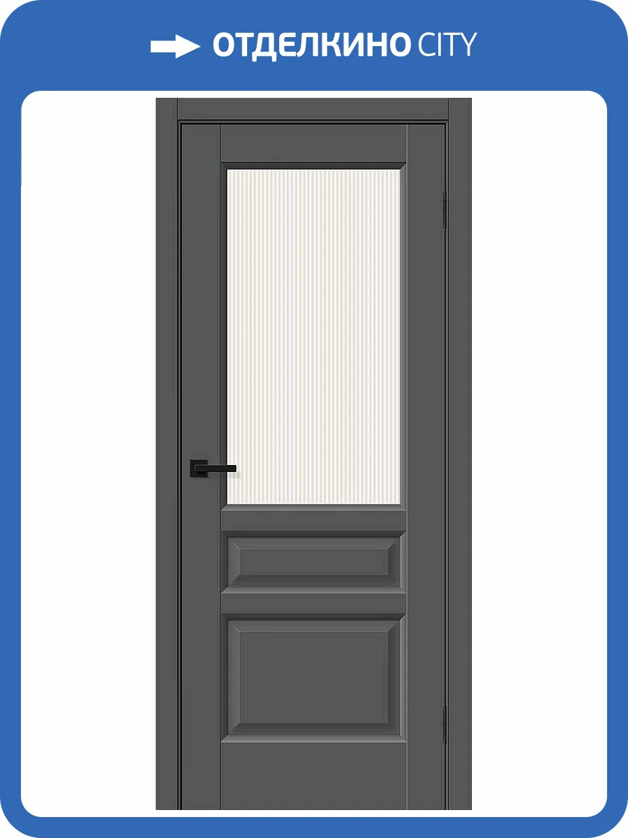 Межкомнатная дверь Bravo Неоклассик-35 полотно Stormy Silk, стекло Magic Moru 700x2000 фото 2