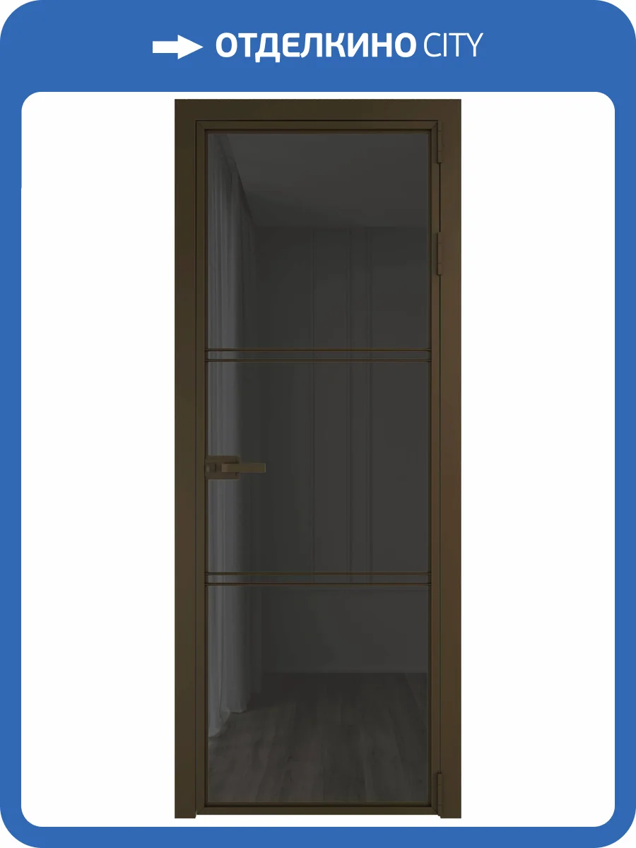 Межкомнатная дверь Profil Doors 3 AX цвет профиля Деорэ, стекло безопасное 6 мм тонированное 800x2000 фото 2