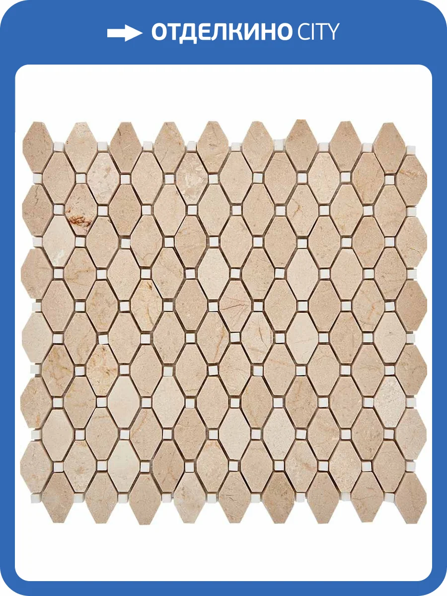 Мозаика Pixel Mosaic Мрамор PIX285 (3.9x2.4) 30.5x34.2 фото 2
