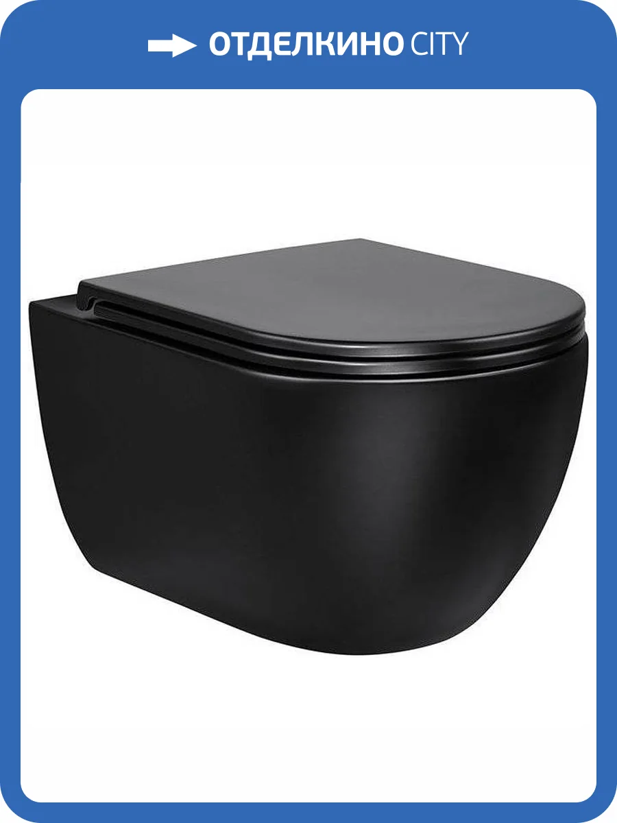Унитаз подвесной Vincea Evo VT1-34MB черный матовый фото 9