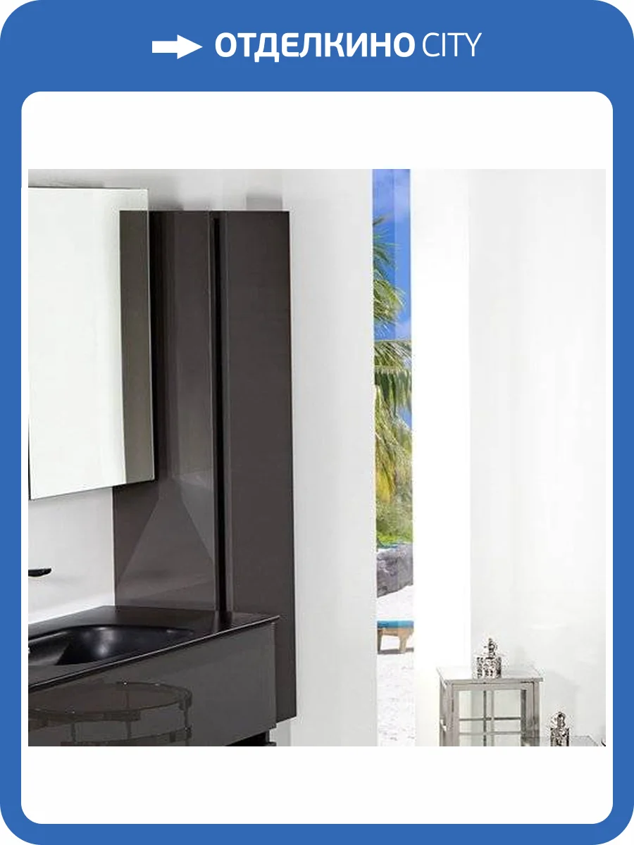 Шкаф-пенал Armadi Art Vallessi антрацит, глянец фото 6