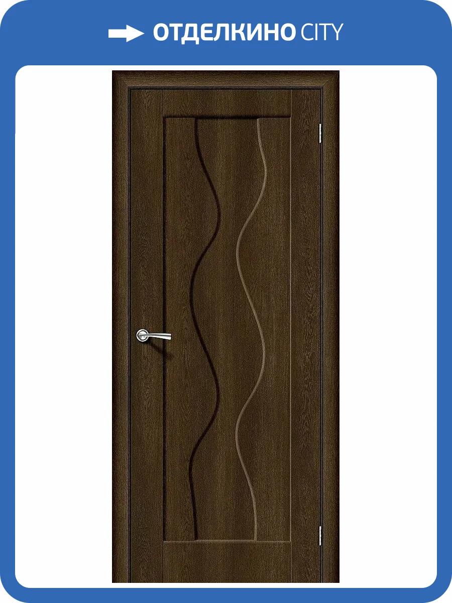 Межкомнатная дверь Bravo 146-0232 Вираж-1 Dark Barnwood 200x70 фото 2