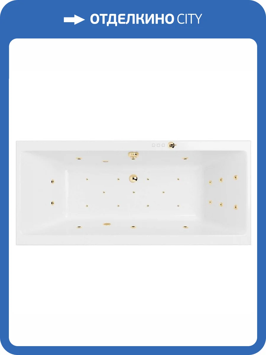 Акриловая ванна Excellent Pryzmat ULTRA WAEX.PRY20.ULTRA.GL 200x90 золото фото 4