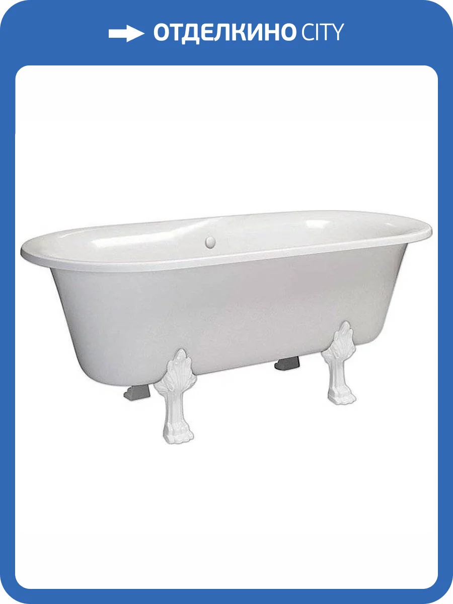 Ванна из искусственного камня Фэма Феррара 2 170x80 с белыми ножками фото 8