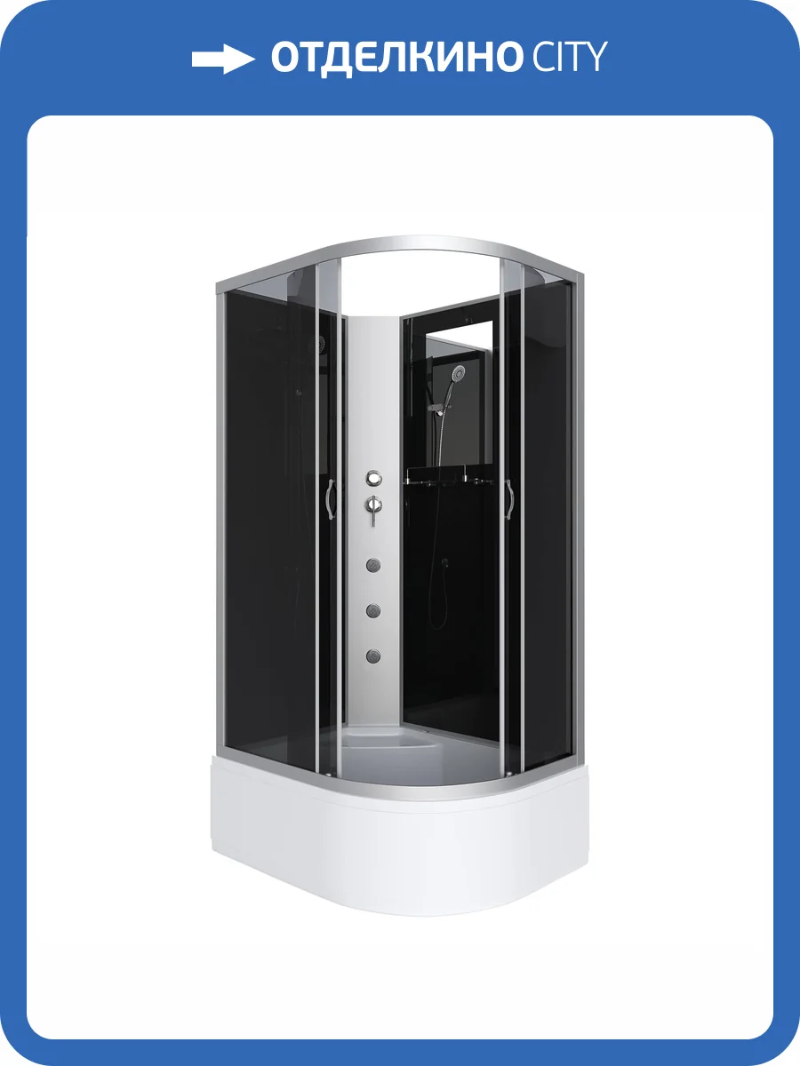 Душевая кабина Niagara Classic NG-2510-14LBKG (1200x800x2000) с высоким поддоном (40см) фото 16