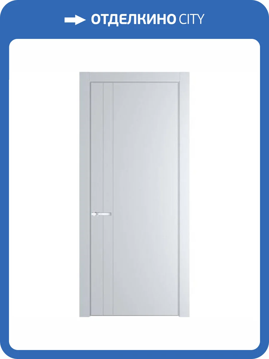 Межкомнатная дверь Profil Doors 12 PA полотно Вайт, профиль серебро, алюминиевый молдинг 3мм 700x2000 фото 2
