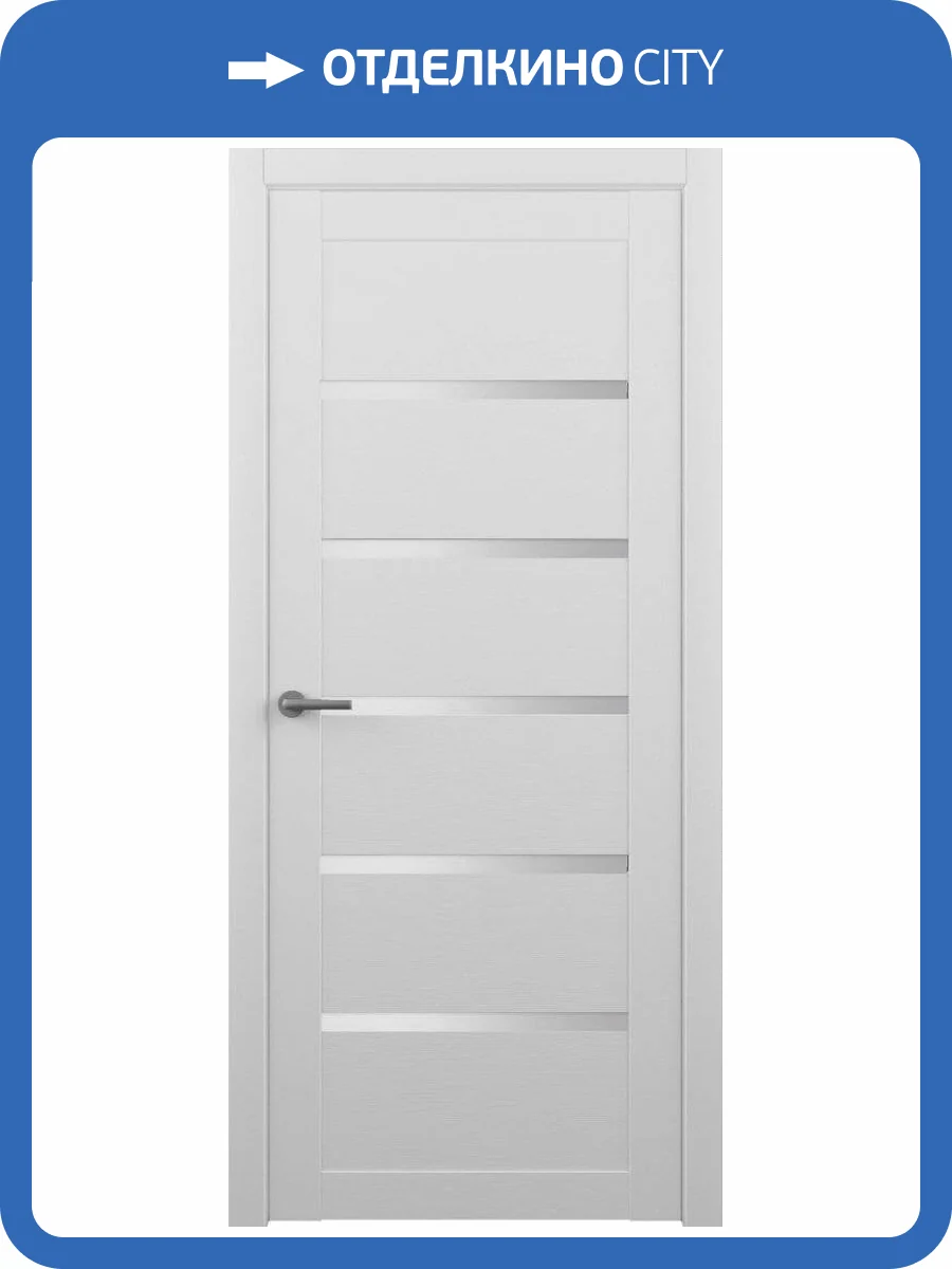 Межкомнатная дверь Albero Вена остеклённая кедр снежный мателюкс 700x2000 фото 2