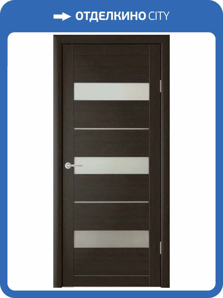 Межкомнатная дверь Albero Прага остеклённая тёмный кипарис мателюкс 600x2000 фото 2