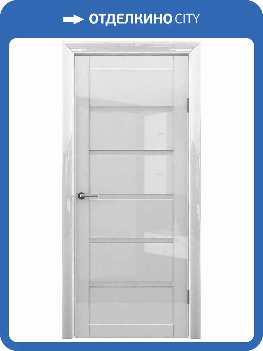 Межкомнатная дверь Albero Вена Глянец остеклённая белый 700x2000 фото 2