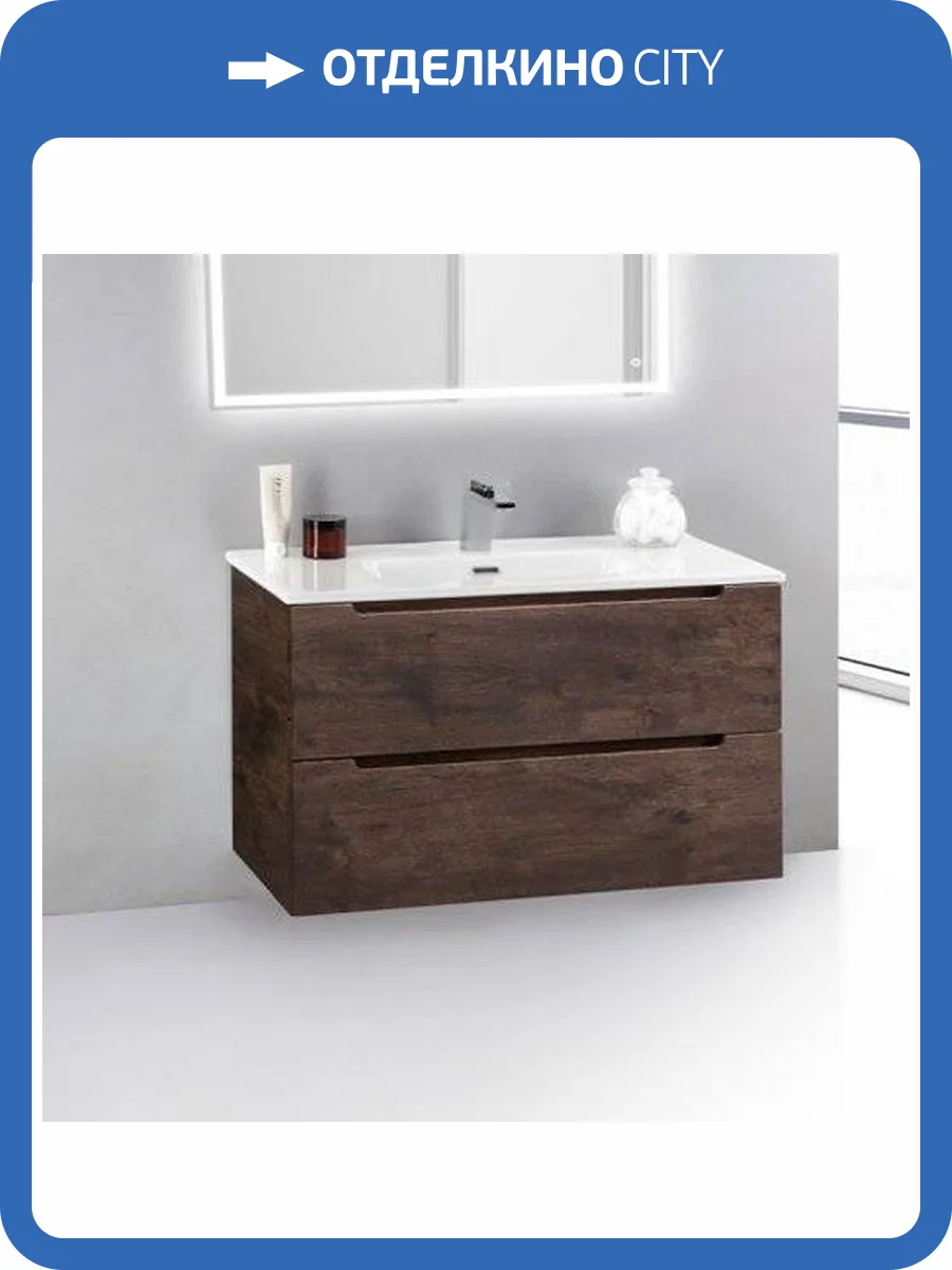 Тумба с раковиной BelBagno Etna 39 80 rovere moro фото 6