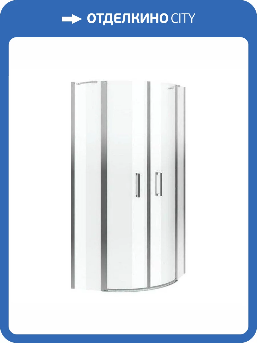 Душевое ограждение EXCELLENT Mazo 100х100 полукруг (хром) фото 4