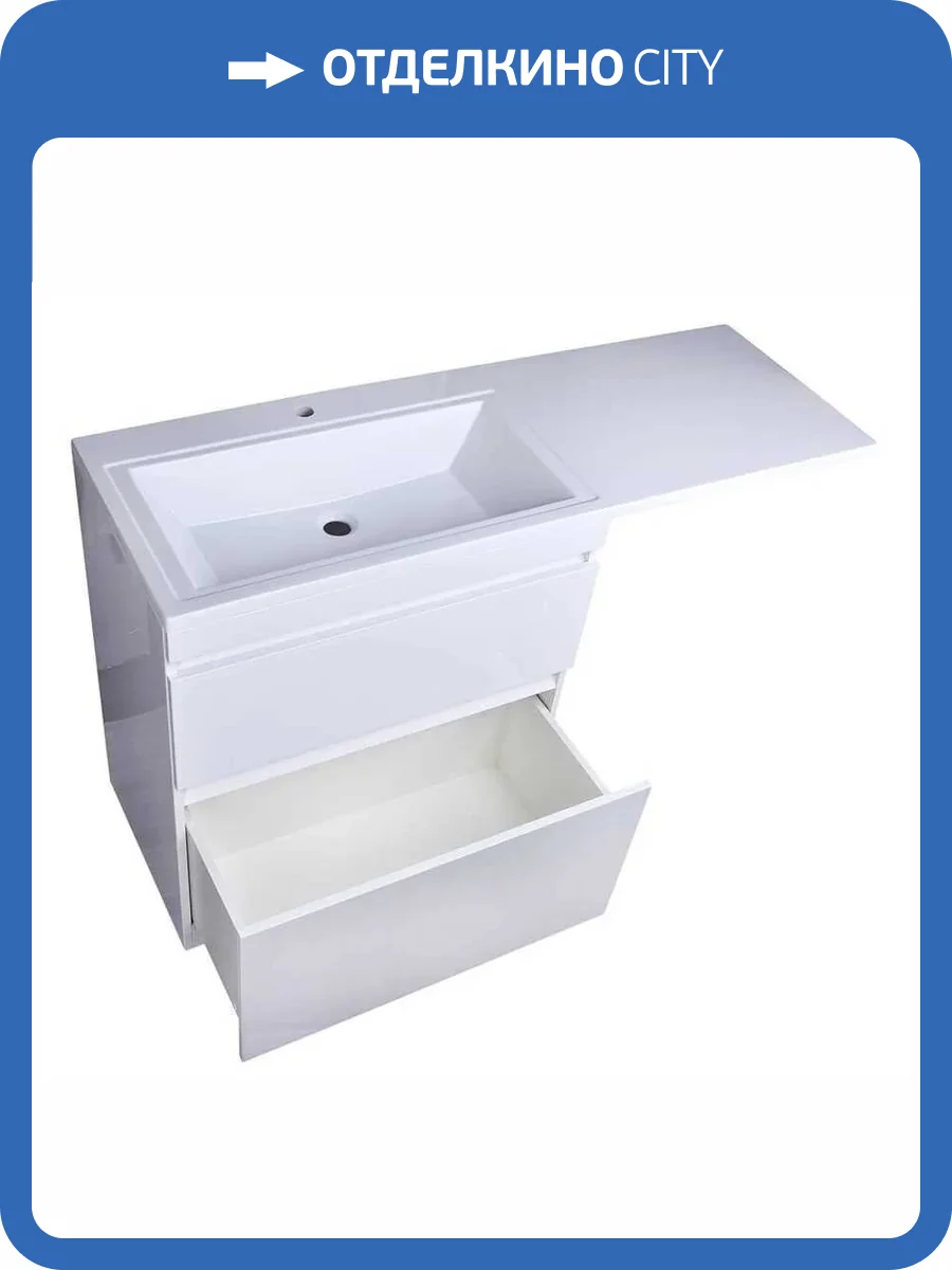 Тумба под раковину Style line Даллас 150 СС-00002303 напольная, Люкс белая фото 3