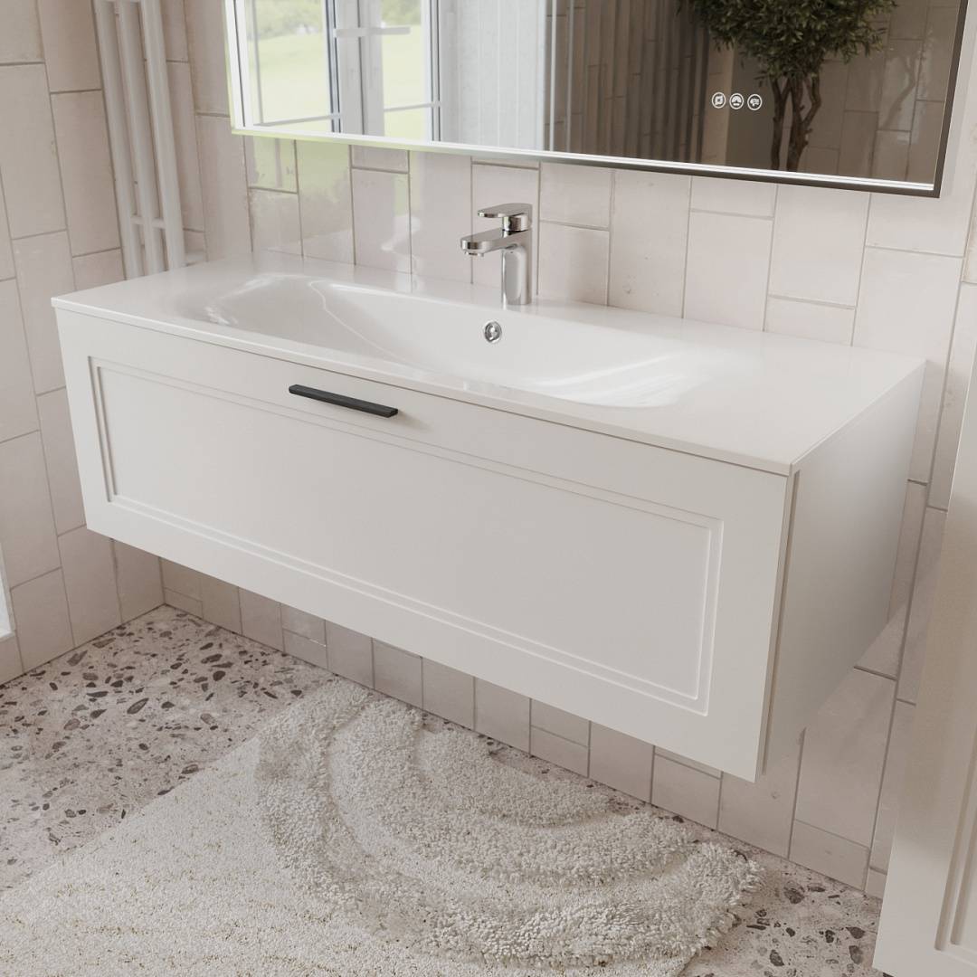 Тумба с раковиной Terminus Classik CLA101201900301O белый, 120x38