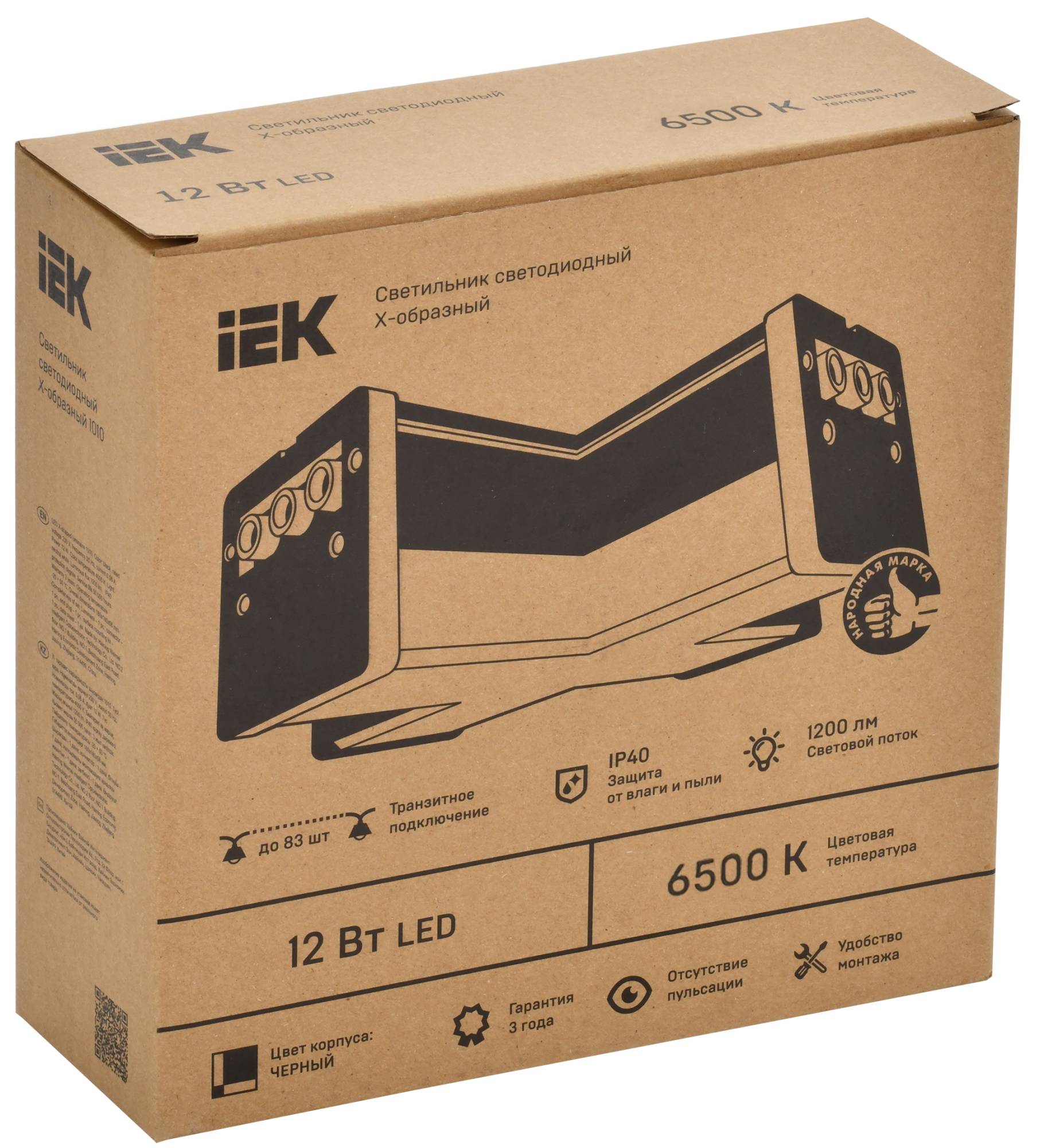 Настенно-потолочный светодиодный светильник IEK 1010 LT-LDCK-X-1010-12-65-K02 фото 2