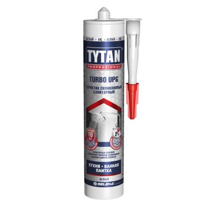 Герметик силиконовый санитарный Tytan Professional UPG Turbo белый 280 мл