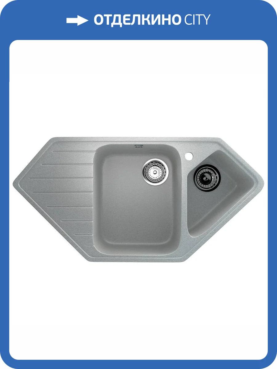 Мойка кухонная Ulgran Classic U-409-310 серый фото 4