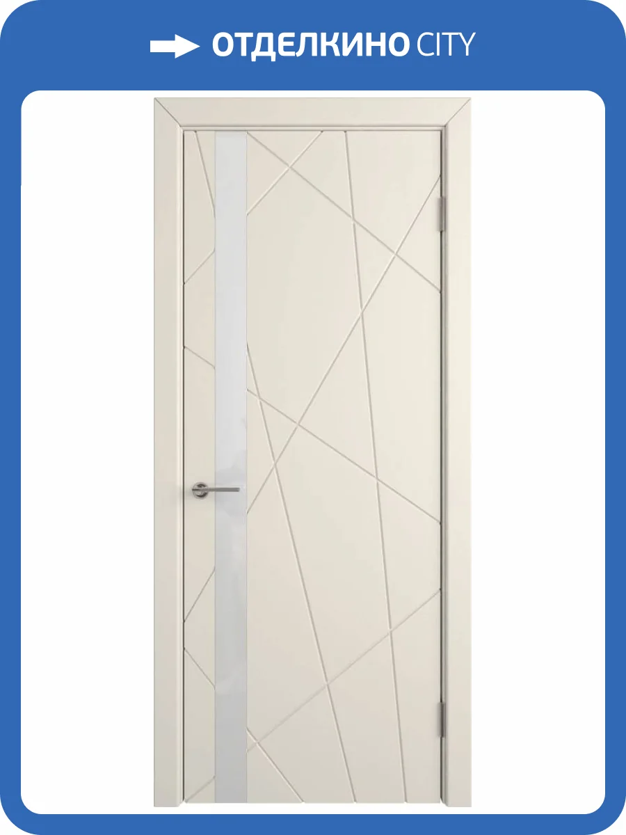 Межкомнатная дверь Владимирская Фабрика Дверей Flitta Ivory стекло White Gloss 700x2000 фото 2