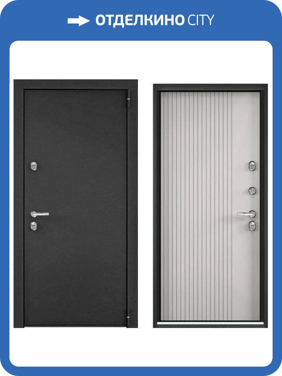 Входная стальная дверь Torex SNEGIR ARCTIC MP 3312386 Темно-серый букле графит/ПВХ Бьянко 2000x880 фото 2