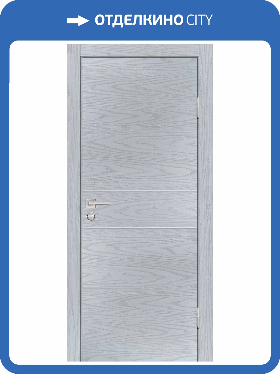 Межкомнатная дверь Profilo Porte экошпон P-15, глухая, с ABS кромкой, дуб скай серый 600x2000 фото 2