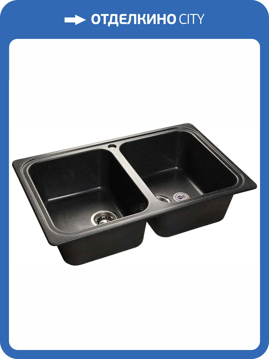 Мойка кухонная GranFest Standart S-780K черный фото 3