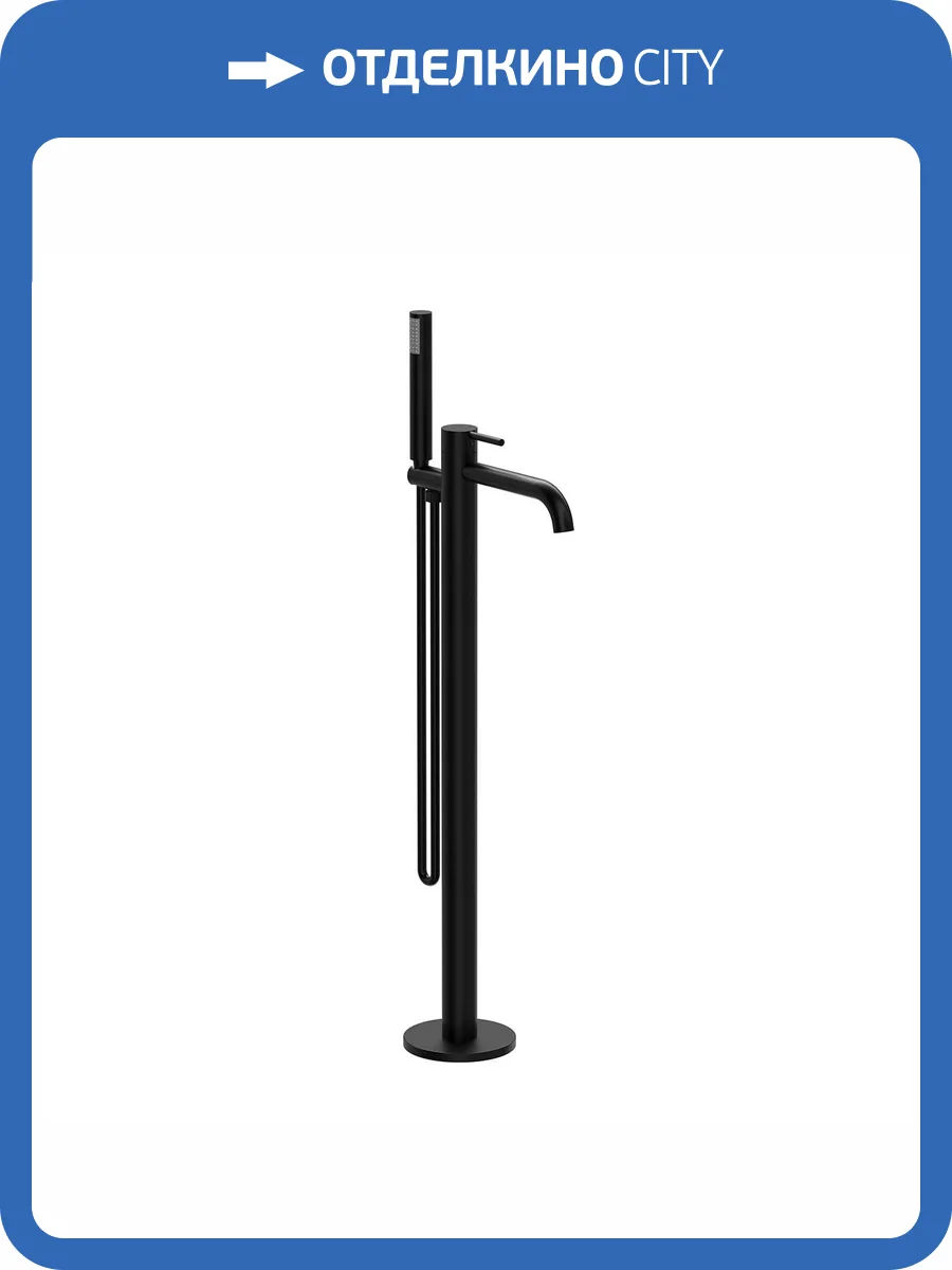 Смеситель для ванны Vincea Desire VTF-1DMB напольный, черный матовый фото 5