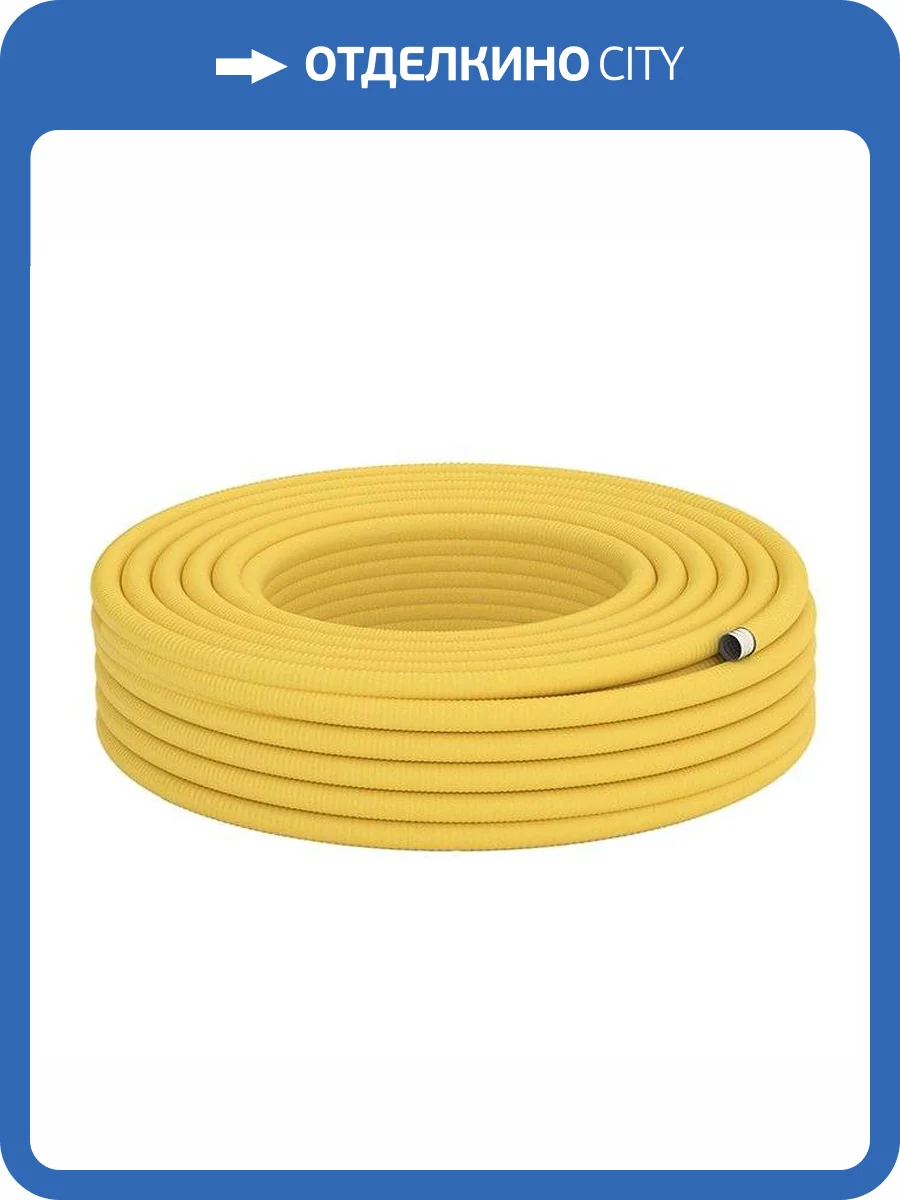 Гофрированная труба из нержавеющей стали Lavita HFPY15A, для газа, термообработанная в п/э оболочке, желтая 50 м фото 3