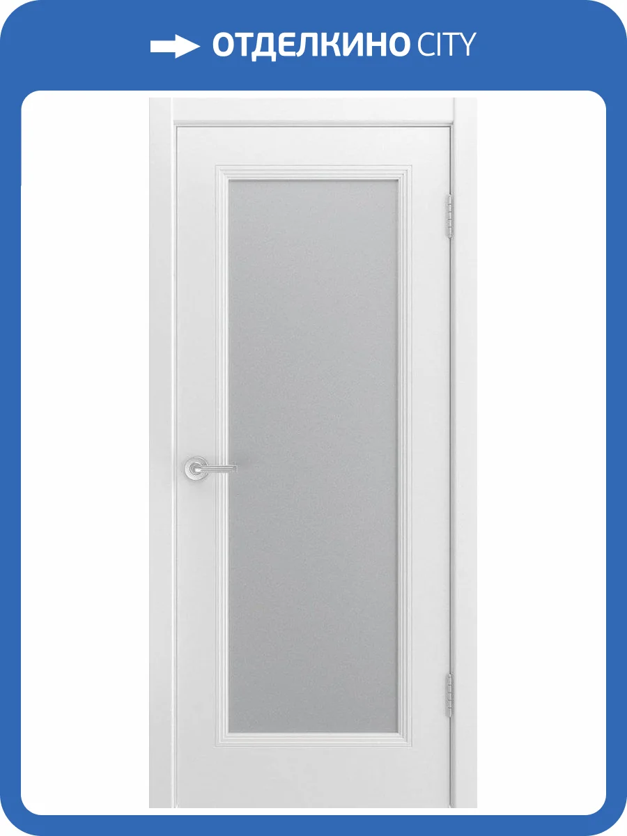 Межкомнатная дверь эмаль Шейл Дорс Беллини-111, остеклённая, белый 800x2000 фото 2