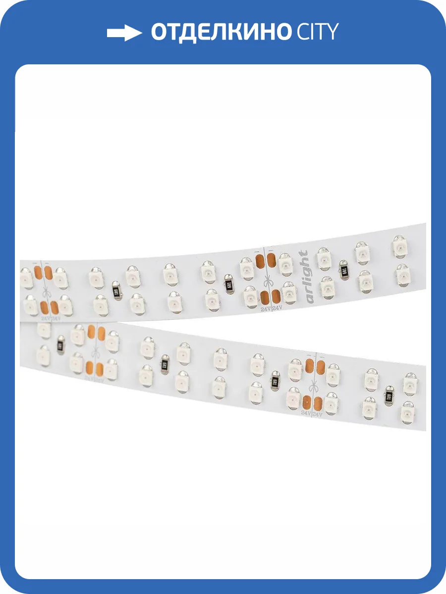 Светодиодная лента Arlight 19,2W/m 240LED/m 3528SMD желтый 5M 008774 фото 4