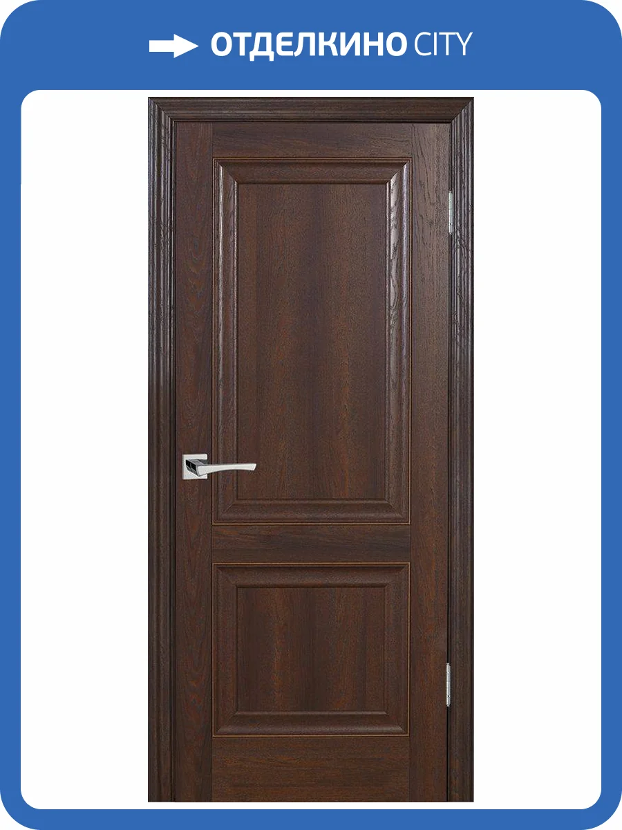 Межкомнатная дверь Profilo Porte экошпон PSB-28, глухая, дуб оксфорд темный 550x1900 фото 2