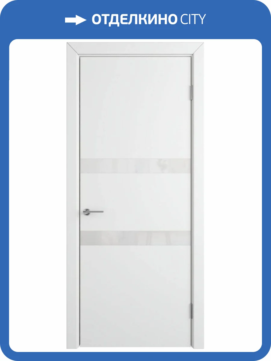 Межкомнатная дверь Владимирская Фабрика Дверей Niuta Polar стекло White Gloss 700x2000 фото 2