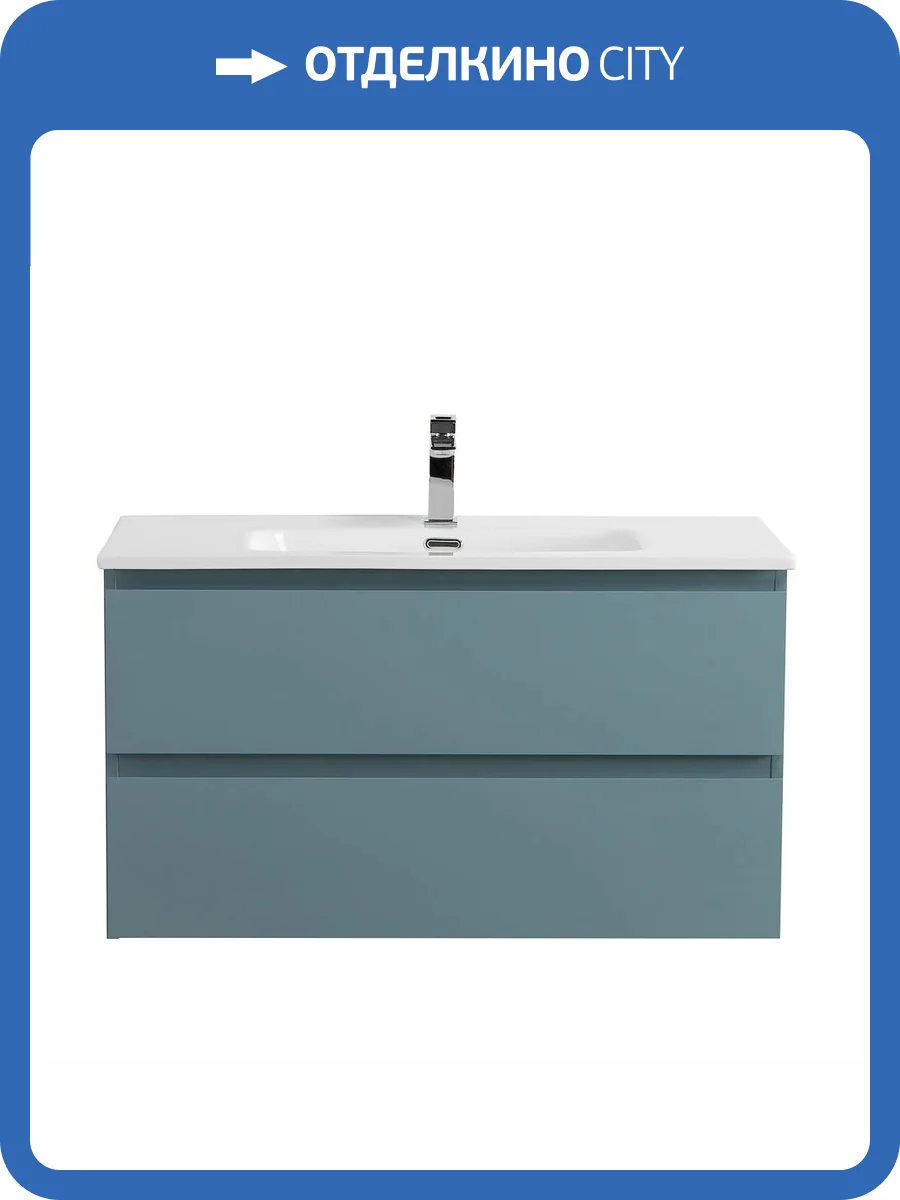 Тумба с раковиной BelBagno Kraft 80 Голубой матовый, раковина BB800ETL фото 10